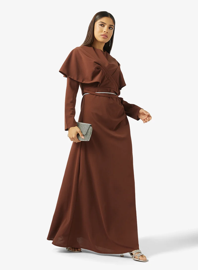 Khizana Draped Column Dress